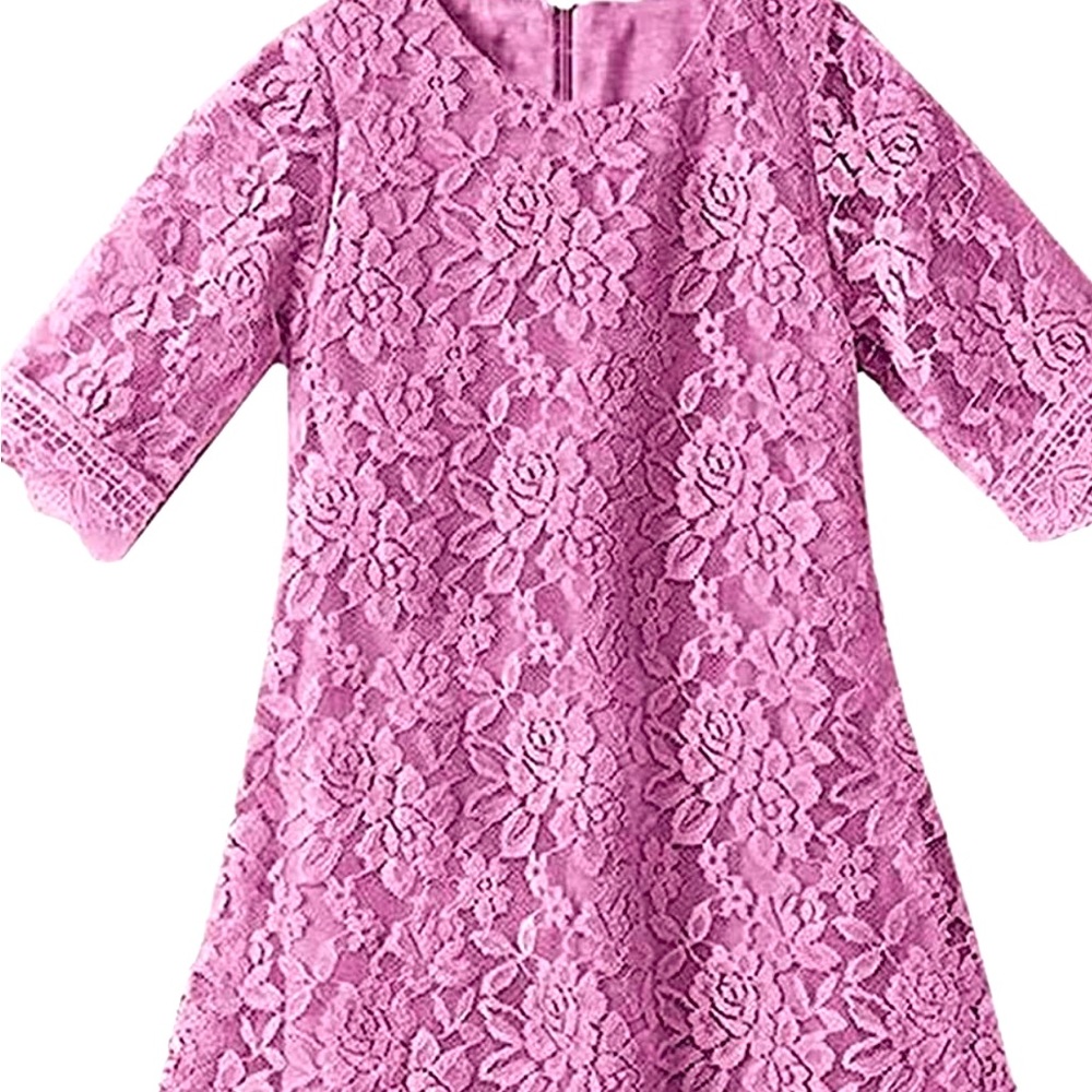 APRIL GIRL Flower Girl Dress, Lace Dress 3/4 Sleeve Dress
***** new without tags